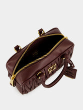 Miu Miu Burgundy Arcadie Matelassé Nappa Bag