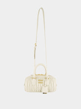 Miu Miu White Arcadie Matelassé Leather Small Bag