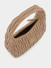 Miu Miu Wander Matelassé Beige Shoulder Bag