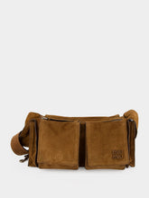 Miu Miu Cocoa Utilitaire Suede Shoulder Bag