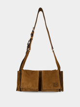 Miu Miu Cocoa Utilitaire Suede Shoulder Bag