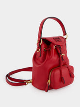 Miu Miu Red Calf Leather Bucket Backpack