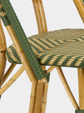 L.Drucker Olive Green Chambord Rattan Dining Chair