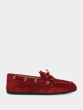Miu Miu Red Calf Leather Moccasins with Laces
