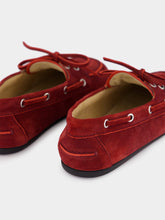 Miu Miu Red Calf Leather Moccasins with Laces