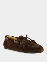 Miu Miu Brown Suede Tassel Loafers
