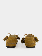 Miu Miu Camel Suede Tassel Deck Shoes