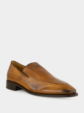 Miu Miu Cognac Brown Leather Loafers