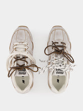 Miu Miu White New Balance 530 SL Leather Sneakers