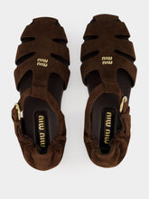 Miu Miu Brown Suede Fisherman Sandals