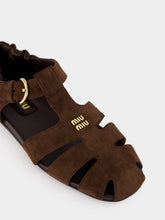 Miu Miu Brown Suede Fisherman Sandals