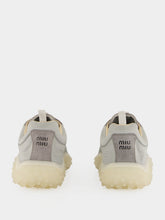 Miu Miu Cloudy Gray Technical Suede Sneakers