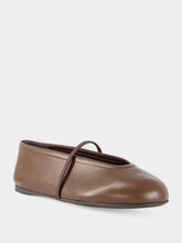 Miu Miu Dark Brown Nappa Leather Ballerinas