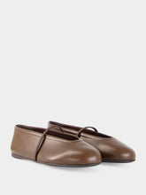 Miu Miu Dark Brown Nappa Leather Ballerinas