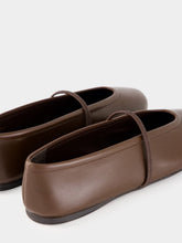 Miu Miu Dark Brown Nappa Leather Ballerinas