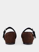 Miu Miu Dark Brown Suede Ballerinas