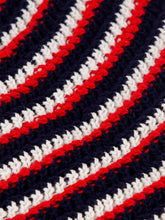 Miu Miu Blue and Red Striped Cotton Knit Tie Hat