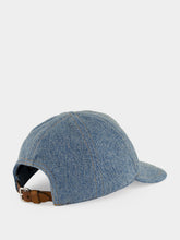 Miu Miu Sapphire Blue Washed Denim Baseball Cap