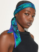 Pucci Emerald Mixed Print Silk Twill Scarf