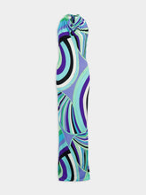 Pucci Iride Print Silk Maxi Halter Dress
