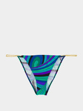 Pucci Emerald Iride Print Chain Bikini Brief