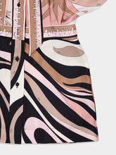 Pucci Stella Print Asymmetric Sleeve Mini Dress