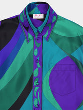 Pucci Emerald Printed Silk Twill Shirt