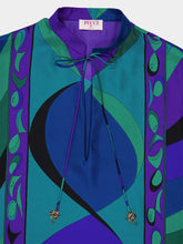 Pucci Emerald Pesci Print Loose Fit Kaftan