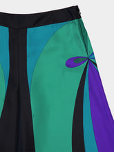 Pucci Emerald Wide-Leg Print Silk Twill Trousers