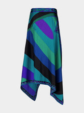 Pucci Emerald Maxi Skirt with Asymmetric Hem