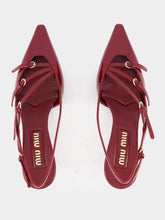 Miu Miu Crimson Patent Leather Slingbacks