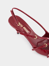 Miu Miu Crimson Patent Leather Slingbacks