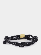 Miu Miu Black Cord Bracelet with Leather Tips