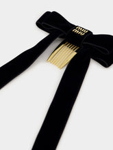 Miu Miu Black Velvet Bow Hair Clip