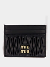 Miu Miu Black Matelassé Nappa Leather Card Holder
