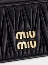 Miu Miu Black Matelassé Nappa Leather Card Holder
