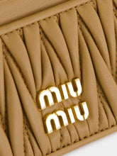 Miu Miu Caramel Matelassé Nappa Leather Card Holder