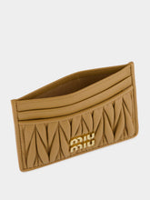 Miu Miu Caramel Matelassé Nappa Leather Card Holder