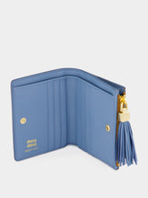 Miu Miu Cognac and Blue Leather Wallet