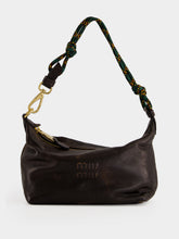 Miu Miu Coffee Brown Spirit Leather Pouch