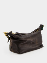 Miu Miu Coffee Brown Spirit Leather Pouch