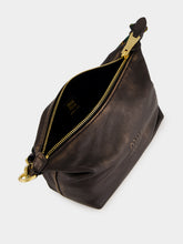Miu Miu Coffee Brown Spirit Leather Pouch