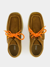 Miu Miu Brown Platform Suede Ankle Boots