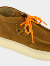 Miu Miu Brown Platform Suede Ankle Boots