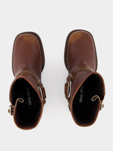 Miu Miu Brown Sienna Leather Ankle Boots