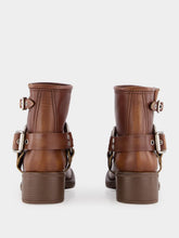 Miu Miu Brown Sienna Leather Ankle Boots