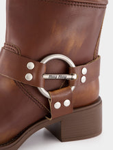 Miu Miu Brown Sienna Leather Ankle Boots