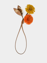Miu Miu Cognac Ochre Leather Trick Keyring