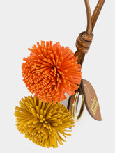 Miu Miu Cognac Ochre Leather Trick Keyring