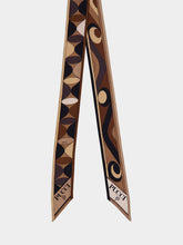 Pucci Manuba and Moirè Print Silk Twill Scarf